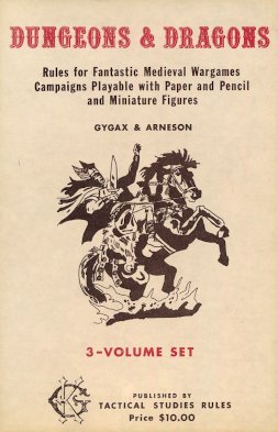 Prvé vydanie Dungeons & Dragons z roku 1974